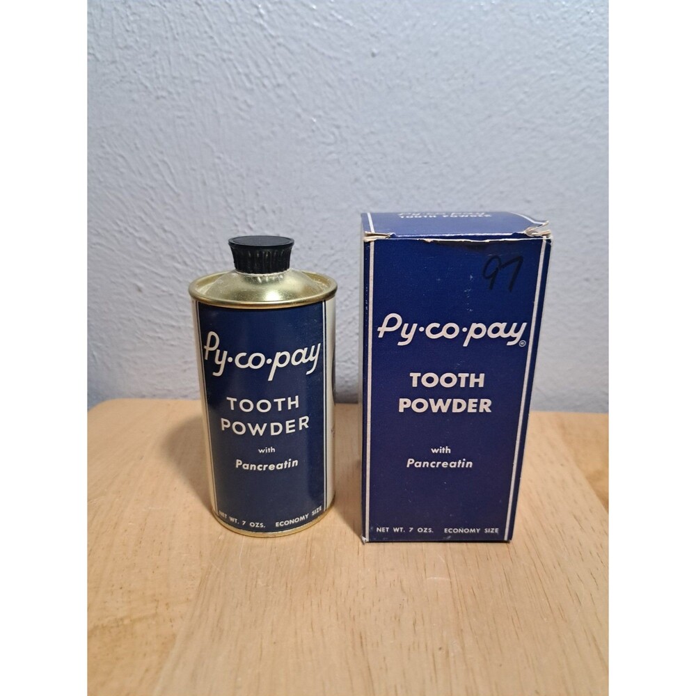 Vintage 1950's Tin Py-co-pay Tooth Powder Original Box